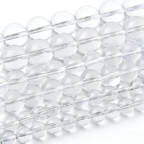 Vista 49 de Cuentas sueltas redondas de gemas naturales cuentas de piedra de energía de cristal para hacer joyas 15" (calcedonia afgana, 6 mm)