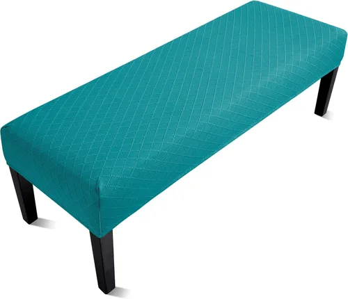 Vista 40 de Fuloon - Funda elástica de jacquard para banco de comedor, antipolvo, desmontable, funda para banco lavable, protector de cojín de asiento para Beige