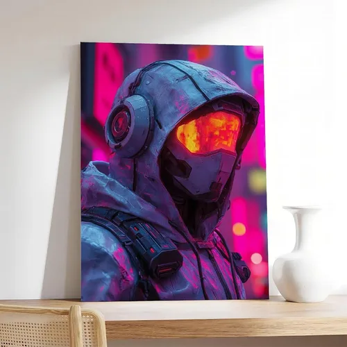 Vista 7 de Póster de dibujos animados retro Cyberpunk de los años 90, decoración de pared de arte callejero neón, póster de lienzo para jóvenes urbanos