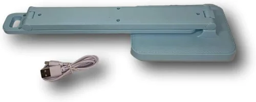 Vista 3 de Lámpara de escritorio LED inalámbrico recargable mini USB interruptor táctil regulador de regulación de ajuste de color (azul)