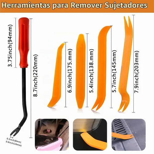 Vista 6 de Clips de parachoques para automóvil, remaches de plástico, pasadores de empuje automotrices, clips de árbol de Navidad, panel de moldura de puerta
