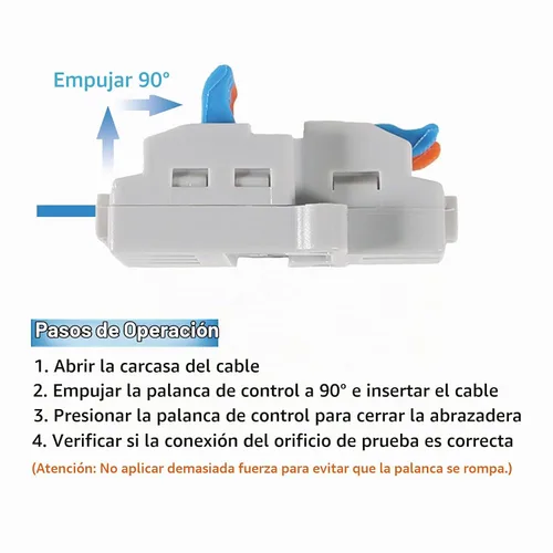 Vista 3 de DIANN 10 piezas de conectores de alambre de palanca 2 en 4 salidas para empalmes en línea de circuito Conector de alambre eléctrico 28-12 AWG 10pcs