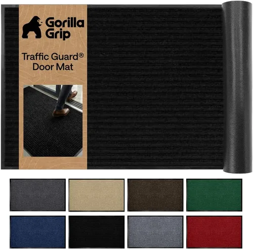 Vista 14 de GORILLA GRIP Traffic Guard - Tapete resistente para interiores y exteriores Negro