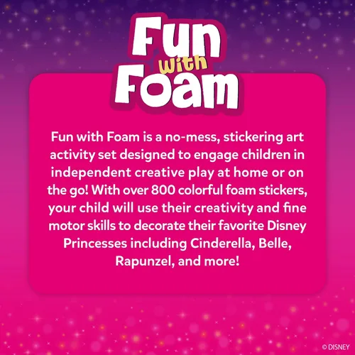 Vista 7 de Skillmatics Arte de calcomanías de espuma – Disney Princess, más de 800 calcomanías de espuma 3D, diversión sin desorden para niños, kits