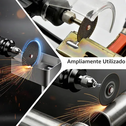 Vista 7 de 60 piezas de ruedas de corte para herramienta rotatoria de 1-1/4 pulgadas de fibra de vidrio reforzada y 4 piezas de mandriles