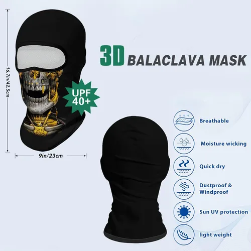 Vista 2 de Obacle Balaclava Face Mask Men Women Lightweight for Ski Hunting Cycling Fishing