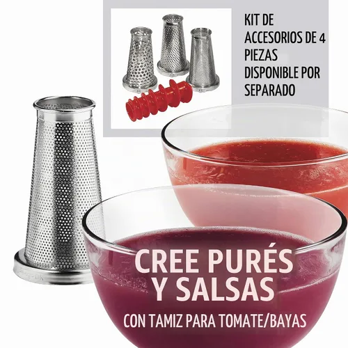 Vista 6 de Weston Colador de tomate de metal, tolva de 1 galón, acero inoxidable Dual Mount System Attaches To Many Surfaces Splash Guard Includes