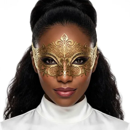 Vista 12 de Crown Display Masquerade Mask, Costume Half Face Masks for Women & Men