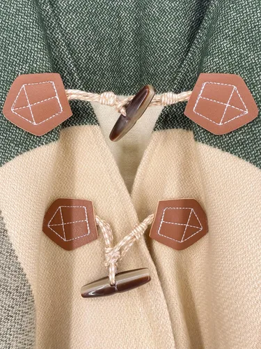 Vista 98 de Moss Rose Chal de viaje para mujer, capa tipo poncho de frente abierto para otoño e invierno