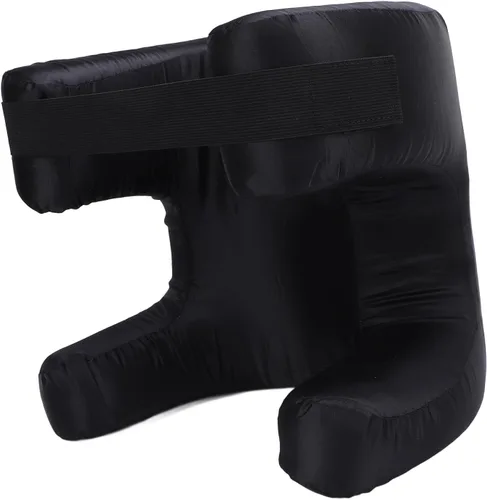 Vista 3 de Almohada facial de seda de espuma viscoelástica suave acolchada ergonómica almohada de belleza para dormir de espalda (negro)
