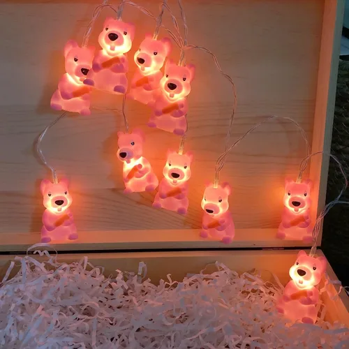 Vista 14 de Guirnalda de luces de mariquita de 5.4 pies, 10 luces LED de hadas de escarabajo de Navidad, funciona con pilas para decoración del hogar, fiesta