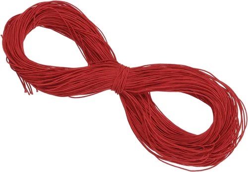 Vista 127 de PATIKIL Cuerda elástica elástica de 109 yardas (328.1 ft), cuerda elástica pesada de 0.059 in, albaricoque para manualidades, correas de gancho