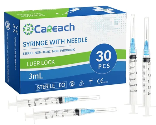 Vista 12 de Paquete de 30 jeringas de 1mL con aguja de calibre 25, de 1 pulgada, para laboratorios científicos, medición y recarga de tintas Tintas de recarga