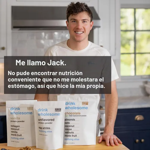Vista 4 de Bebida saludable de proteína de almendra de chocolate en polvo para estómagos sensibles