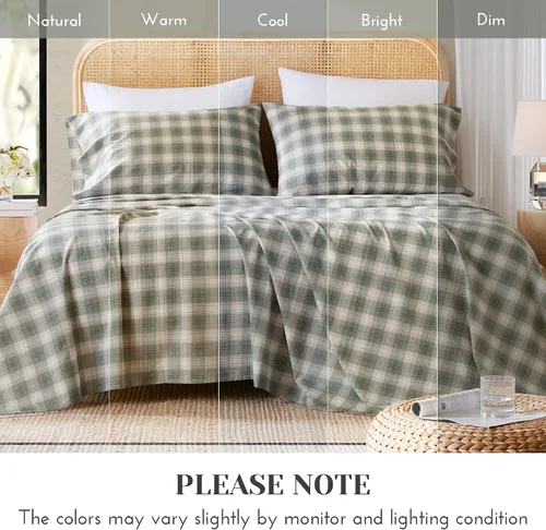 Vista 42 de Comfort Spaces Sábanas de percal 100% algodón, tamaño individual XL, 3 Adelia Gris