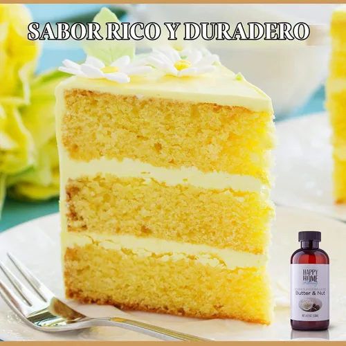 Vista 8 de Happy Home Emulsión de sabor a mantequilla de imitación y nuez para hornear, certificado Kosher, 4 onzas.
