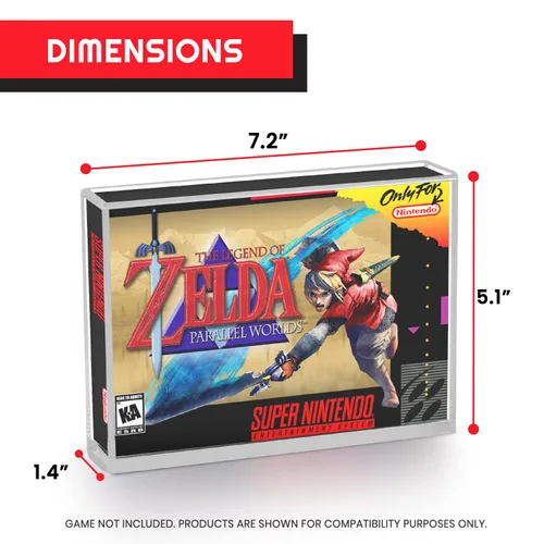 Vista 5 de EVORETRO Clear Acrylic Protector Case Compatible with SNES N64 Games Storage Box 4MM Thick Scratch Dust UV Resistant Pack of 2