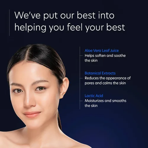 Vista 4 de PCA SKIN Tónico facial suavizante: tratamiento facial sin alcohol con aloe vera, ácidos lácticos y cítricos, reduce la apariencia de poros y acné
