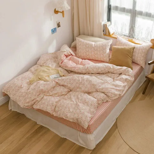 Vista 2 de BlueBlue Juego de Funda de Edredón de Conejo Twin 100% Algodón Ropa de Cama para Niños Niñas Adolescentes Cama Individual Conejito de Dibujos