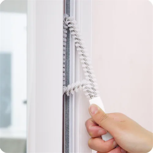Vista 4 de Cepillo de limpieza de ventanas para puertas correderas, cepillo limpiador de ventanas, paquete de 2