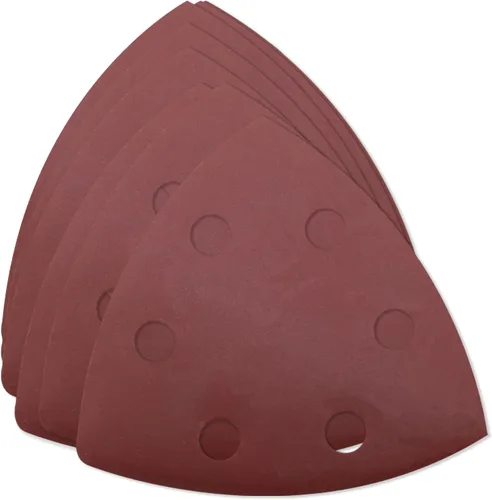 Vista 8 de Utoolmart Papel de lija para detalles, papel de lija triangular, almohadillas de lijado de gancho y bucle, multiherramienta oscilante triangular, 15