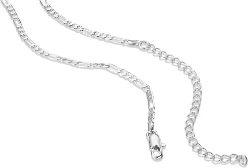Vista 3 de PAVOI Collar ajustable de cadena de espiga y Figaro chapado en oro de 14 quilates con forma de clip