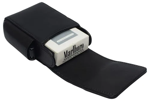 Vista 5 de Caja de cigarrillos de elevación automática con soporte para encendedor (para King Size & 100's)#92812 Negro
