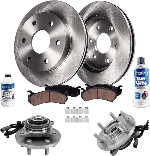 Vista 55 de Detroit Axle - Rotores de freno para Jeep Compass 2015-2022 Renegade 2016-2022 Fiat 500X 2016-2022, 2018, 2019, 2020, 2021. Reemplazo de rotores