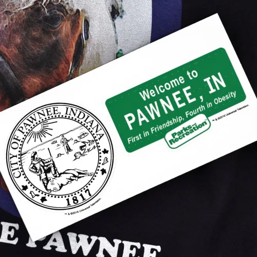 Vista 5 de Popfunk Classic Parks and Rec Lil Sebastian T Shirt & Stickers