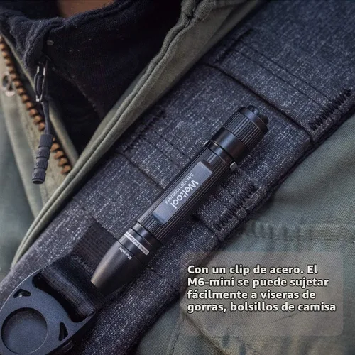 Vista 5 de Weltool M6-Mini Linterna LED de Gorra Ultracompacta, Luz de Bolsillo EDC Blanco Cálido 3000K con Clip Sin Deslumbramiento Haz Uniforme - Alta