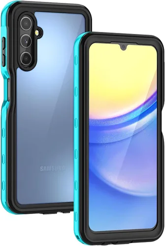 Vista 8 de Lanhiem Funda para teléfono Samsung Galaxy A15 5G, IP68 impermeable a prueba de polvo con protector de pantalla, funda protectora de cuerpo completo