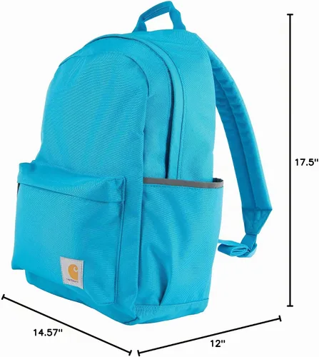Vista 7 de Carhartt Mochila clásica para laptop de 21 L, duradera y resistente al agua con funda para laptop de 15 pulgadas, múltiples compartimentos Azul