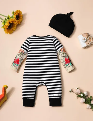 Vista 5 de Baby Boy Clothes Long Sleeve Letter Print Romper One Piece Jumpsuit