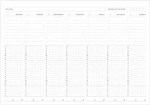 Vista 4 de PAPERIAN Believe TIME Tracker - Planificador de estudio sin fecha de tamaño A4, lista de tareas/programador (gris)