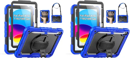 Vista 28 de SEYMAC Funda para iPad Air de 5ª/4ª generación de 10.9 pulgadas, Funda Protectora de Cuerpo Completo Resistente a Golpes con Protector de Pantalla