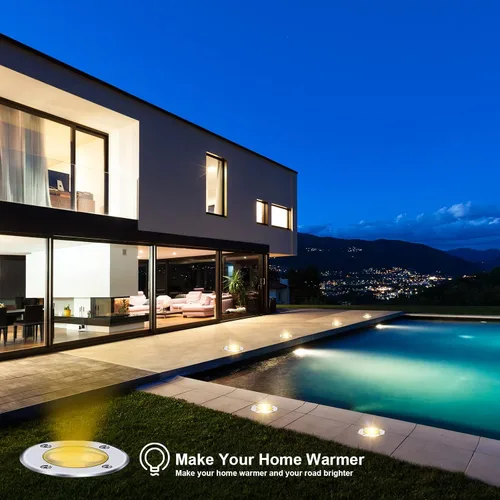 Vista 8 de Paquete de 4 luces LED de bajo voltaje de 3 W y 12 V, luz LED de paisaje impermeable IP67 luces de camino para exteriores, focos de árboles