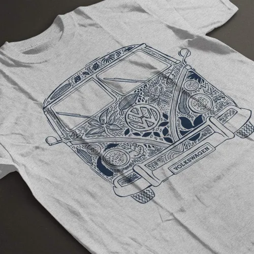 Vista 4 de Volkswagen Camper Flowers Design - Camiseta para mujer