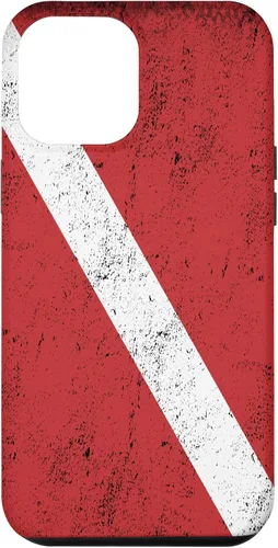 Vista 25 de Bandera de buceo para iPhone 16 para buceadores con funda de efecto envejecido