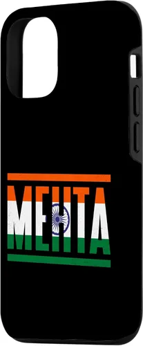 Vista 2 de iPhone 15 Mehta Surname Family Pride India Flag Case