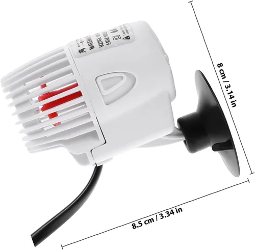 Vista 2 de INOOMP Aquarium Wave Maker Pump with Suction Cup Bracket Powerful Circulation and Water Cleaning for Fish Tank Quiet Plastic Surf Pump with US Plug