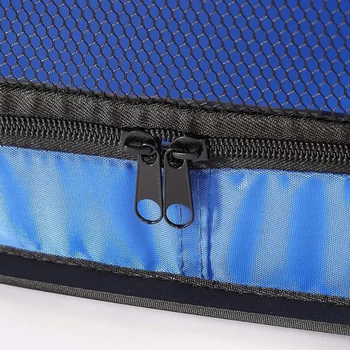 Vista 7 de Perrera plegable portátil, 32.5 pulgadas de largo x 19.5 pulgadas de ancho Azul