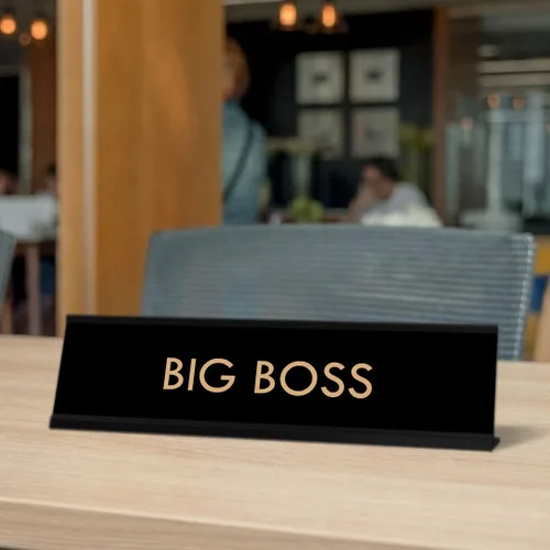 Vista 7 de Letrero de escritorio de Big Boss (2 x 8 pulgadas)