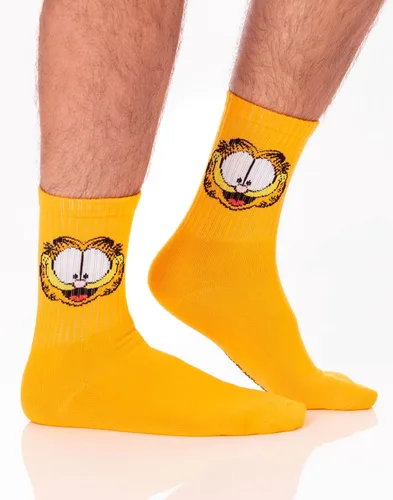 Vista 6 de Garfield Calcetines 3 Pack Adultos Unisex Gato Película Multicolor Calzado