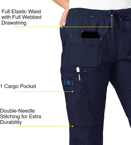 Vista 3 de WonderWink Wonderflex Faith - Pantalón estilo hospitalario para mujer
