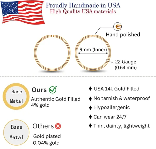 Vista 82 de Small Gold or Sterling Silver Huggie Hoop Earrings for Women Cartilage Nose Helix Tragus