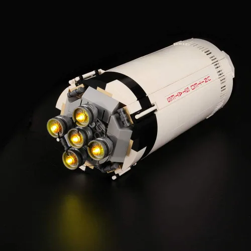 Vista 6 de LIGHTAILING - Juego de luces para (Ideas NASA Apollo Saturn V) modelo de bloques de construcción, kit de luz LED compatible con Lego 21309
