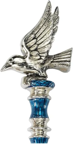 Vista 7 de The Noble Collection Harry Potter Ravenclaw - Bolígrafo chapado en plata, 8 pulgadas (8.3 in) rematado con la mascota Raven House de Ravenclaw