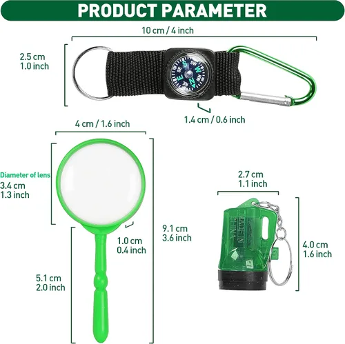 Vista 4 de PROLOSO Kit de exploración de la naturaleza, juegos al aire libre, regalos de fiesta, juguetes para niños, perfecto para fiestas temáticas