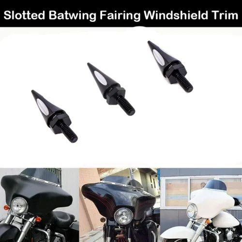 Vista 4 de Conjunto de tornillos y clavos para carenado de parabrisas compatible con Harley Touring Ultra Limited Electra Glide Street Glide FLHX 1996-2013