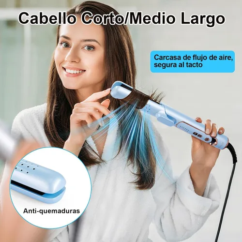 Vista 7 de Plancha rizadora y rizadora de flujo de aire para cabello corto a largo